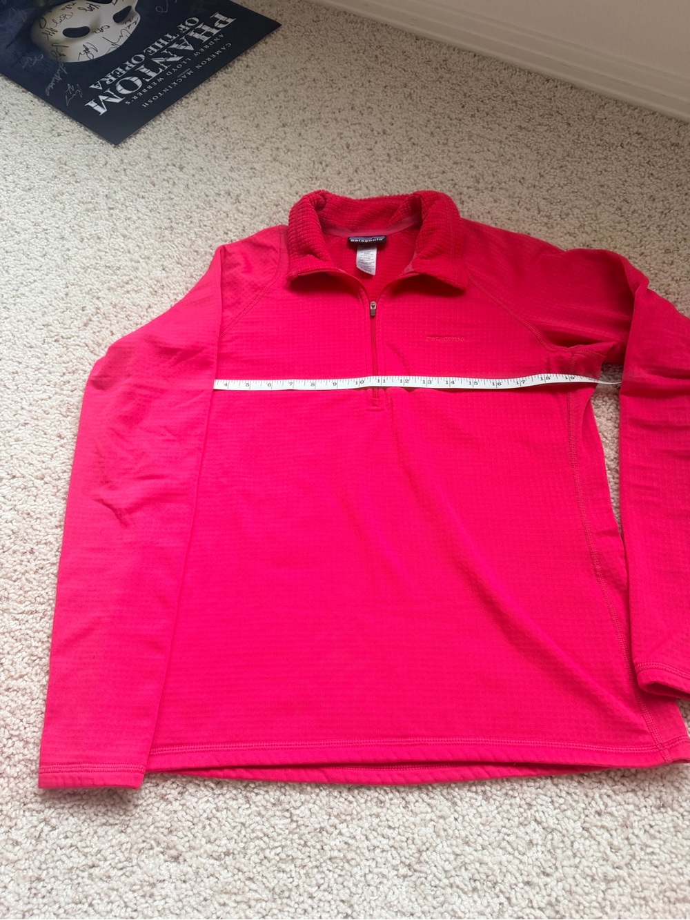Patagonia Women’s R1, quarter Zip-Up Sweater in Bright Pink